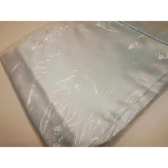 VTG Protect A Set Acetate Satin Pillow Case Baby Blue - Picture 6 of 6